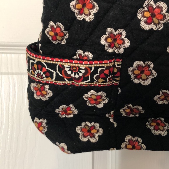 Vera Bradley Gabby floral black, orange, yellow and red retired hand bag - Picture 3 of 5